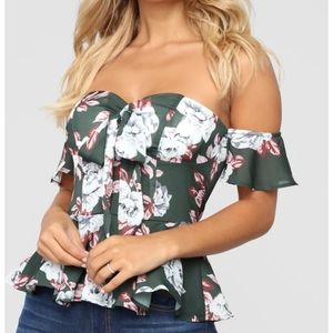 Fashion Nova Sweet Stuff Off the Shoulder Top